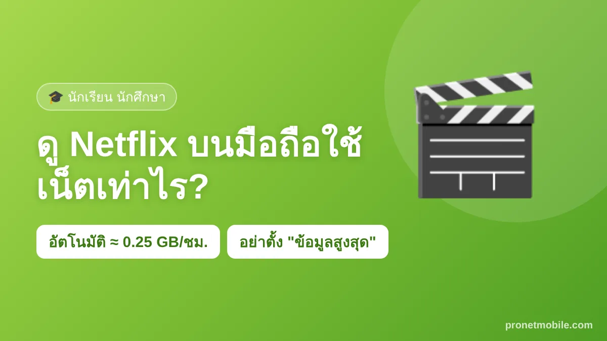 ดู Netflix บนมือถือใช้เน็ตเท่าไร